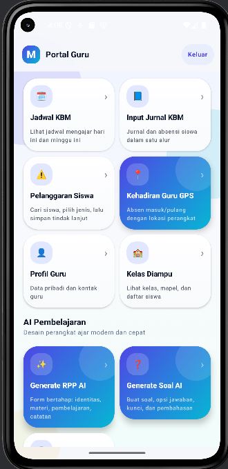Menu Guru dan AI Pembelajaran