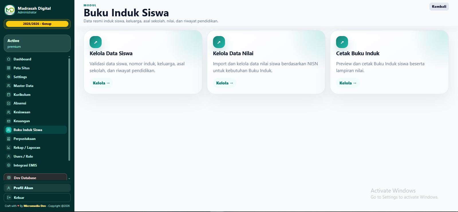 Buku Induk Siswa